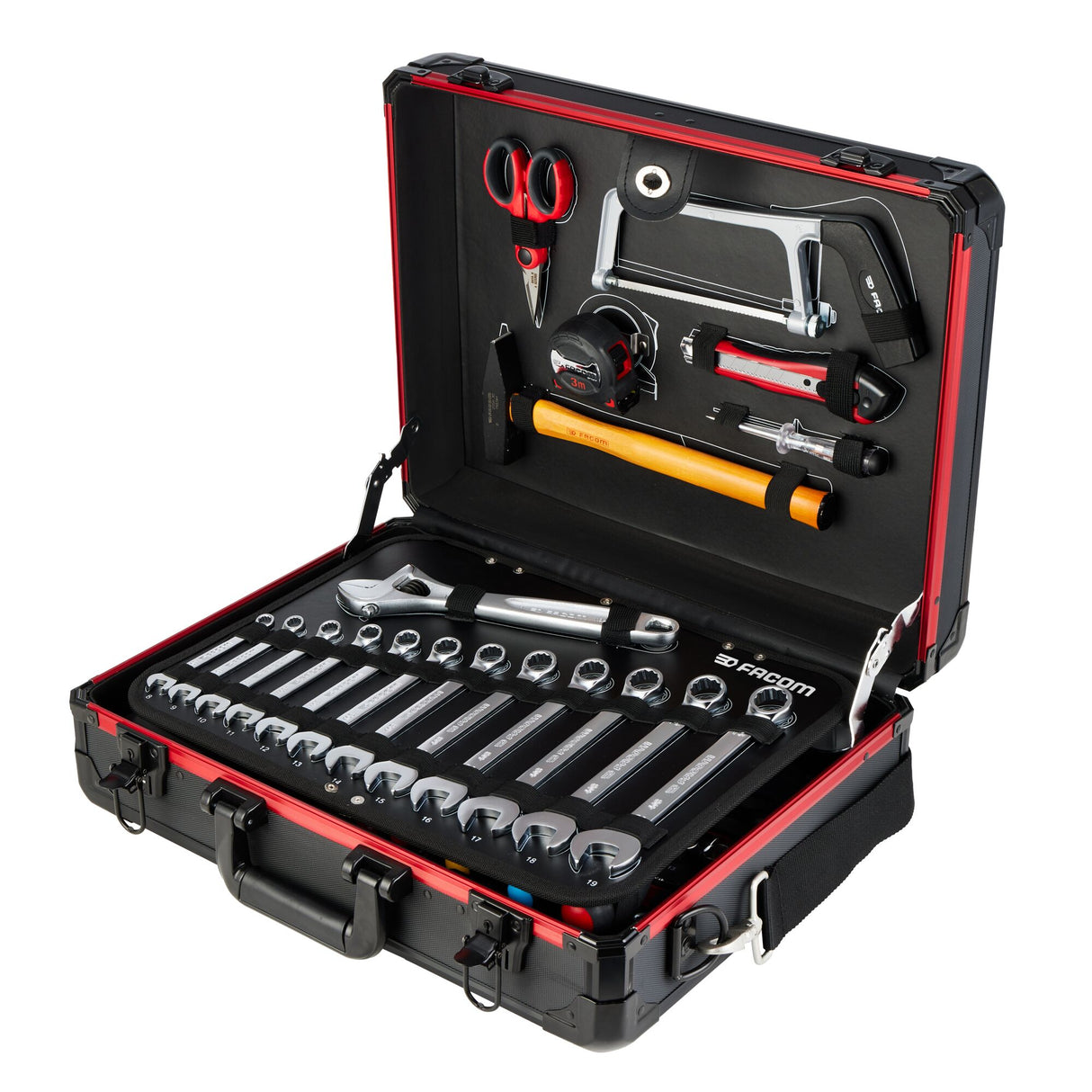 Valise de maintenance en aluminium avec une sélection d'outils (181 pièces)