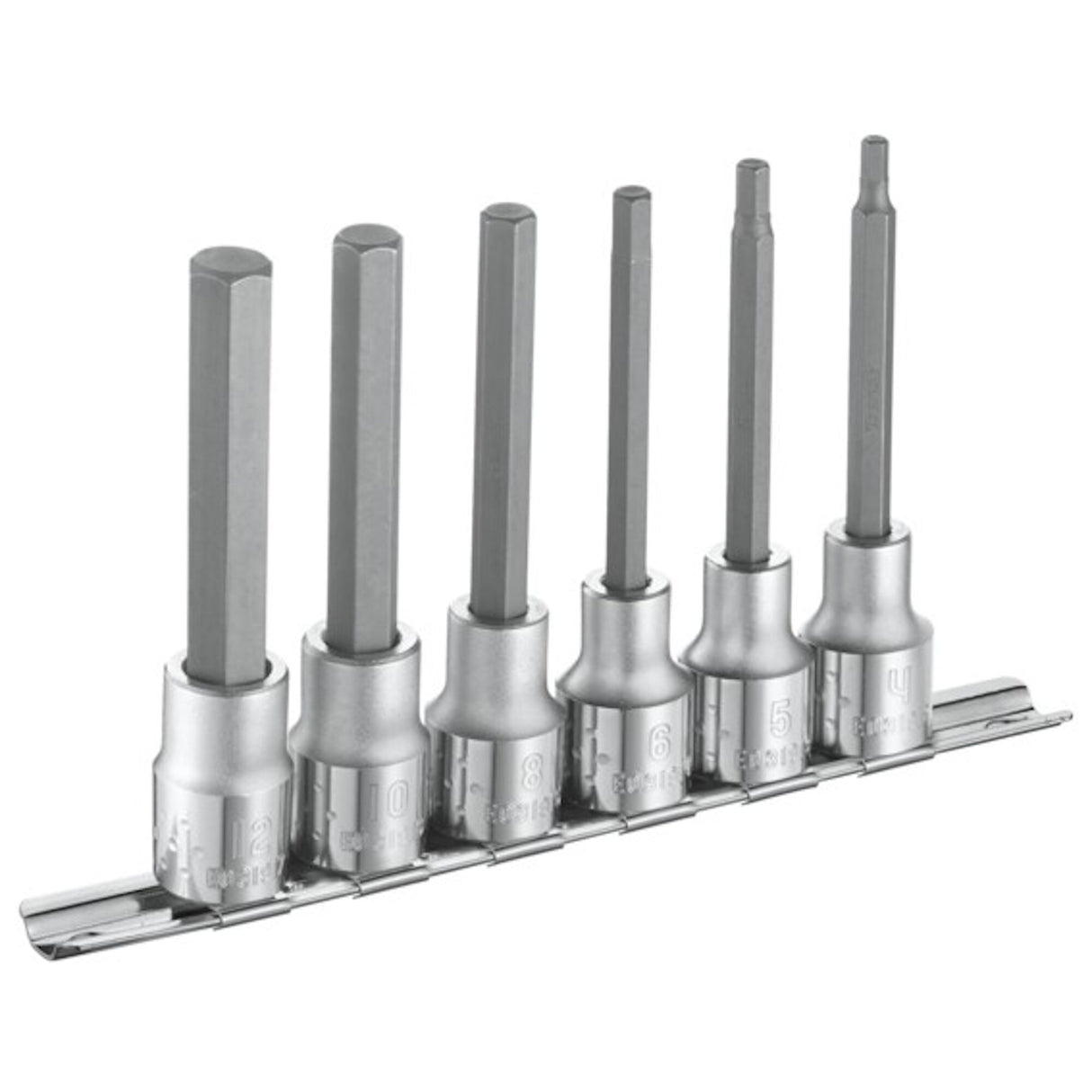 Jeu de douilles longues tournevis, 6 pans 1/2", 6 pièces