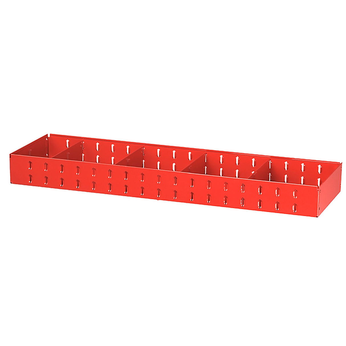 Étagère métal P 275 mm, montants 5003MF, 4 séparateurs amovibles, L 930 x H 90 mm