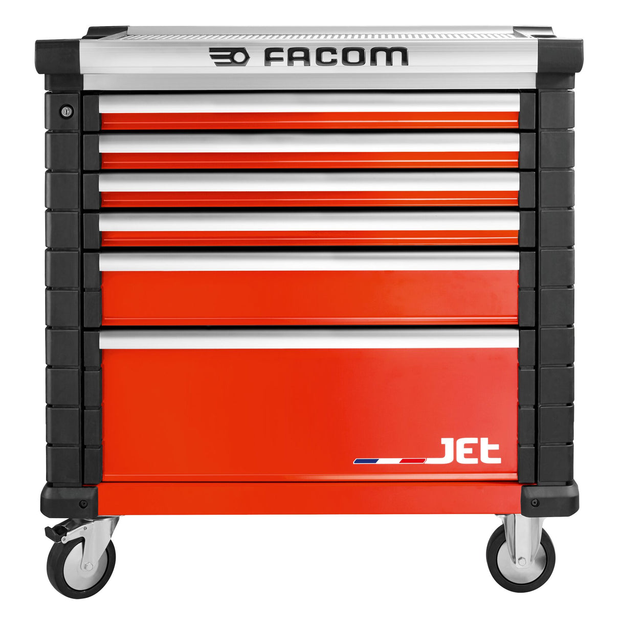 JET.6M3A - Servantes 6 tiroirs, L 569 x h 421 mm, 3 modules par tiroir, plateau 0,28 m²