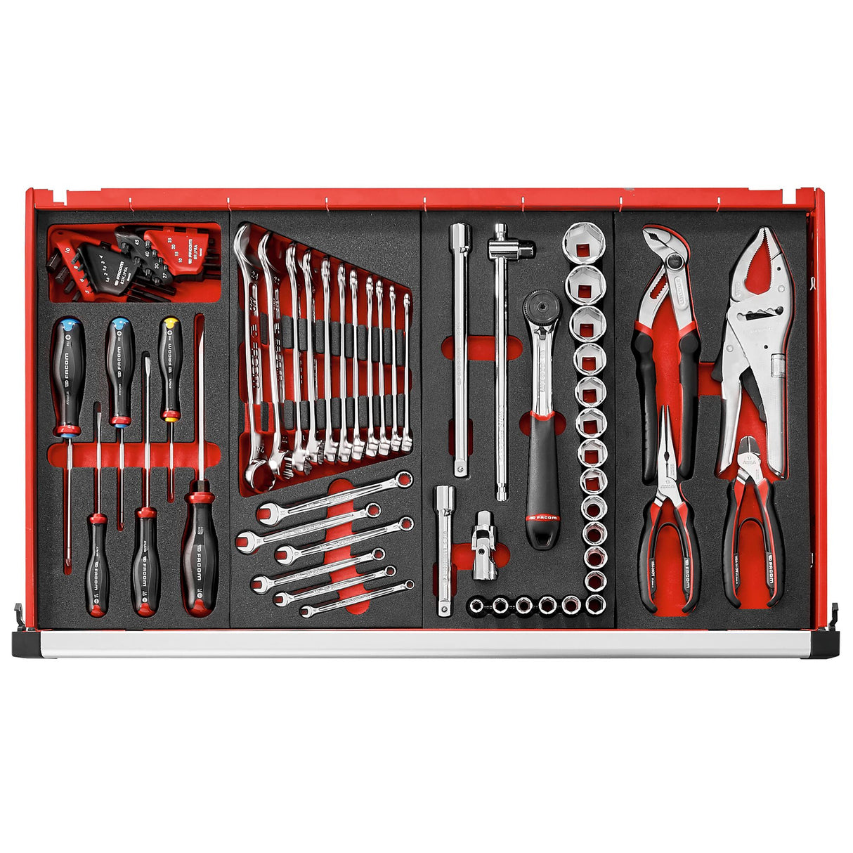 JET.6M3A - Servantes 6 tiroirs, L 569 x h 421 mm, 3 modules par tiroir, plateau 0,28 m²