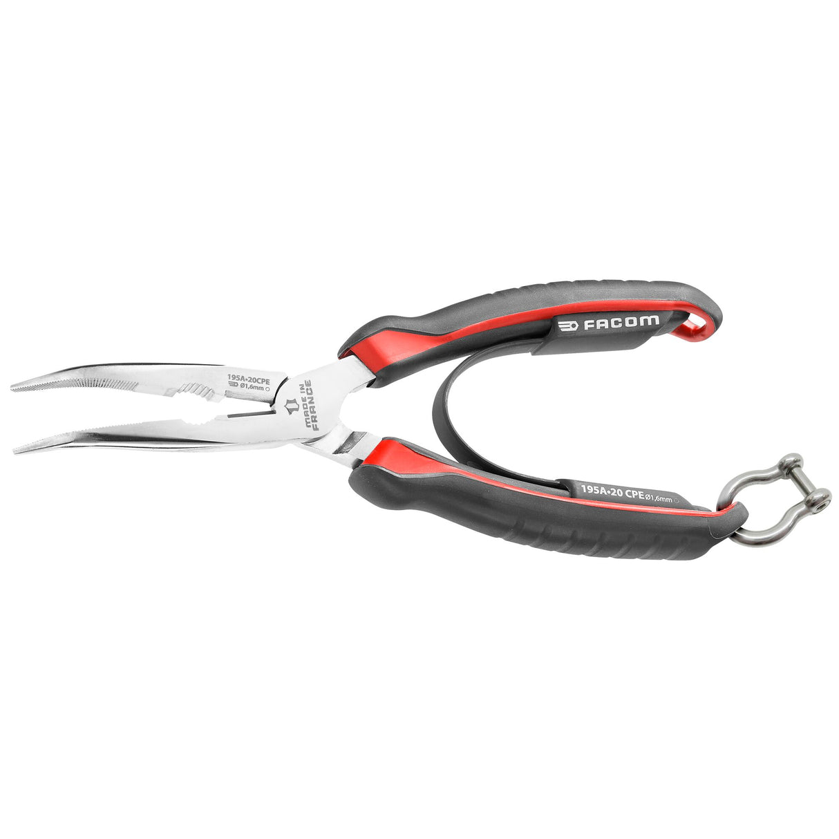 Pince demi-ronde becs coudés longs - SLS