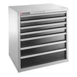 Meuble industriel charges lourdes, 7 tiroirs 840 x 570 mm, Safety lock system