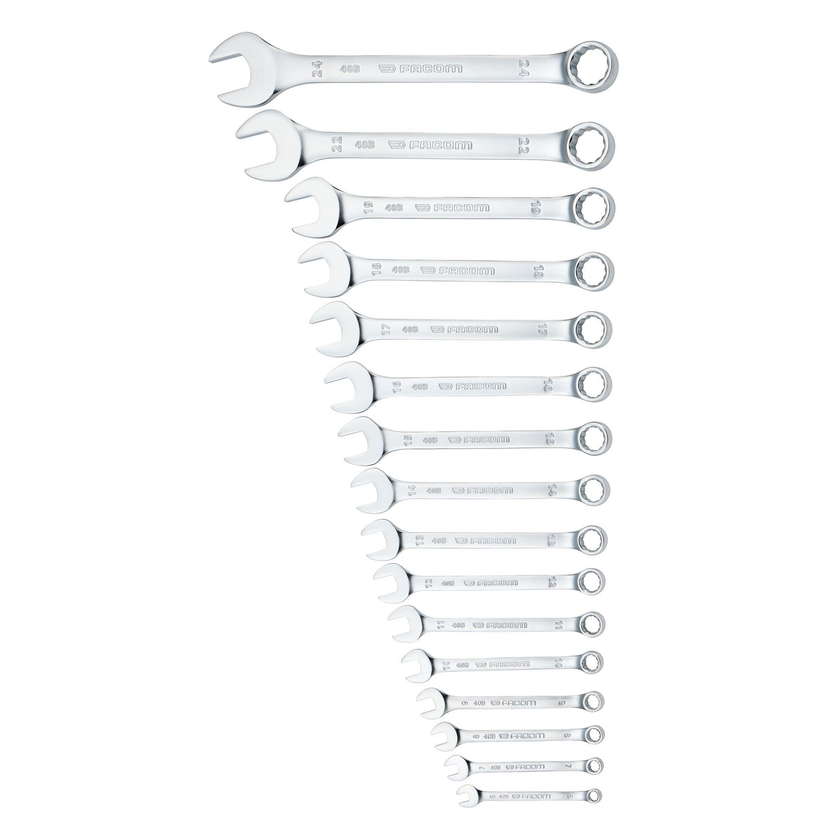 Jeu de clés mixtes - 40B - Trousse textile - 16 pièces