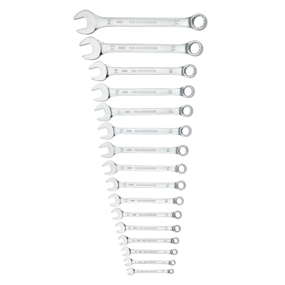 Jeu de clés mixtes - 40B - Trousse textile - 16 pièces