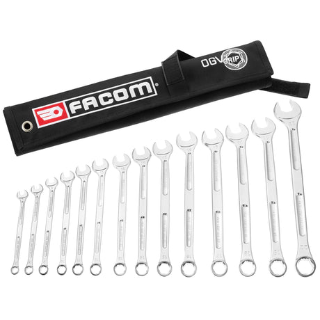 Jeu de 14 clés mixtes longues OGV® Grip 441 (7 à 22 mm) en trousse textile