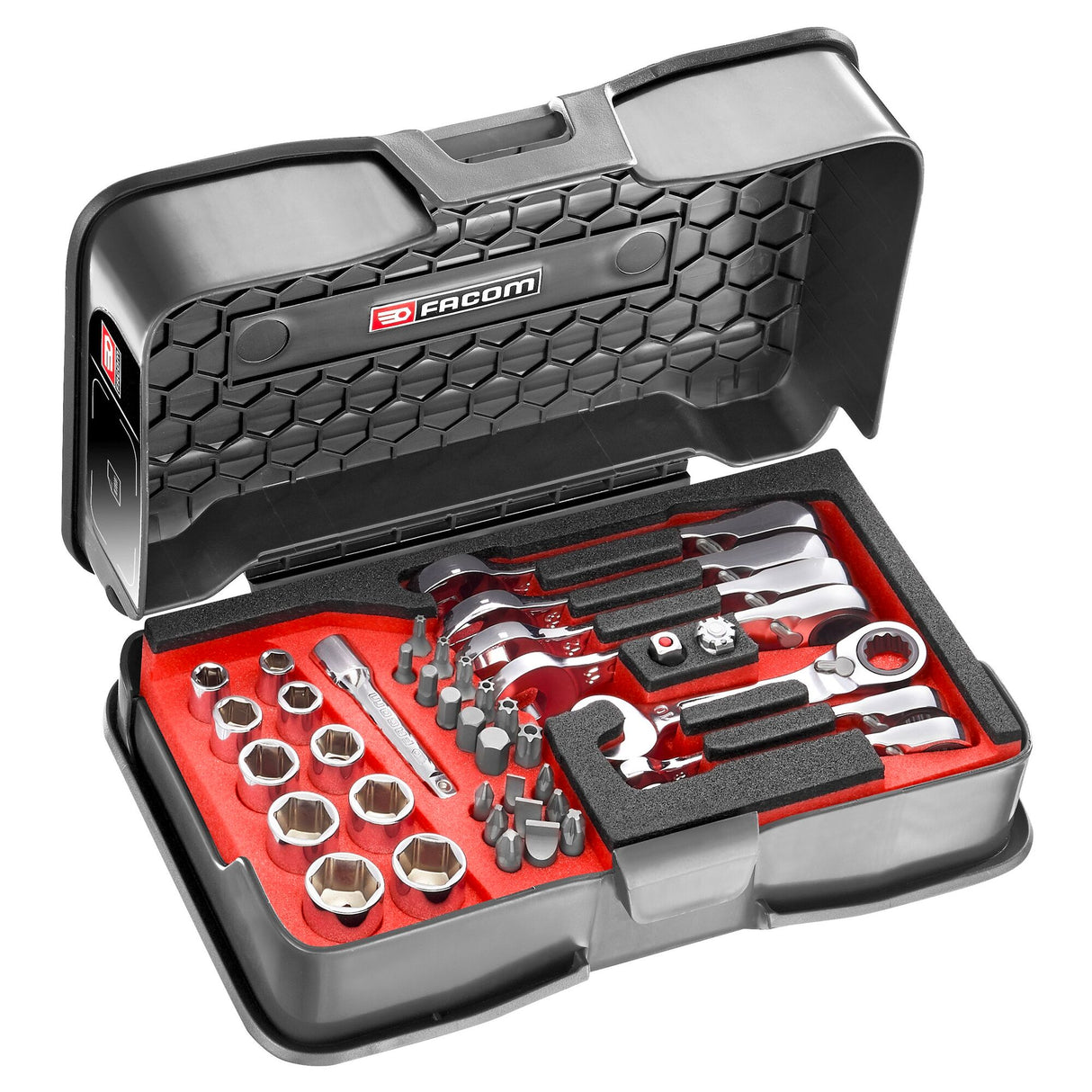 Coffret multi-serrage à cliquet ultra compact métriques