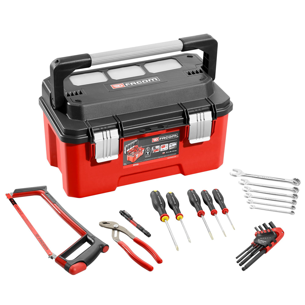 Boite à outils en plastique type Cantilever PRO, 20 inches, sélection 22 outils