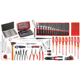 Sélection électromécanique 120 outils - boîte à outils textile à roulettes
