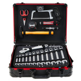 Valise de maintenance en aluminium avec une sélection d'outils (181 pièces)