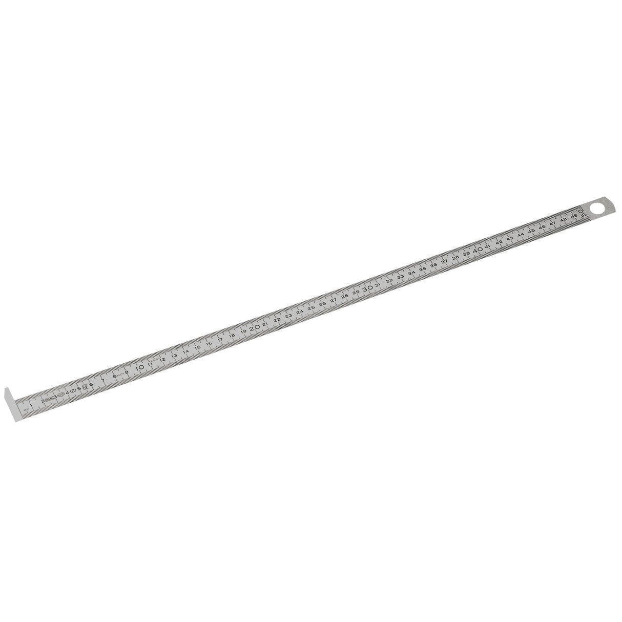 Réglet inox avec talon 300 mm