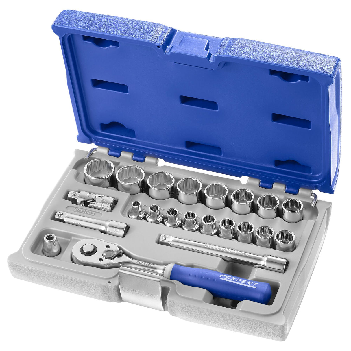 Coffret de douilles 3/8" 12 pans, métriques, 22 pièces