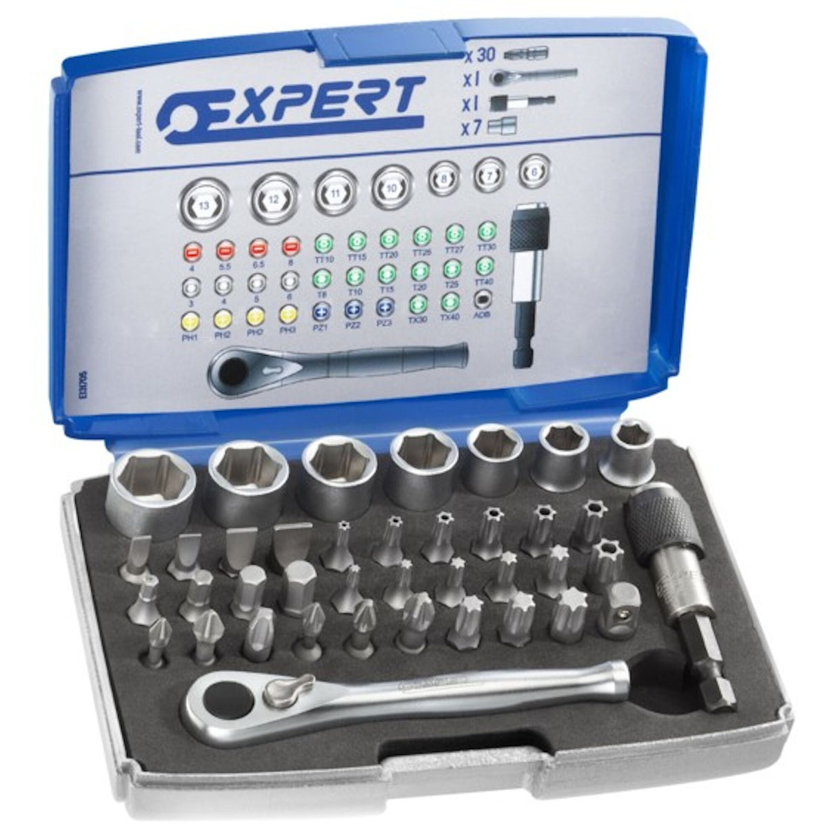 Coffret d'embouts 1/4", 39 pièces