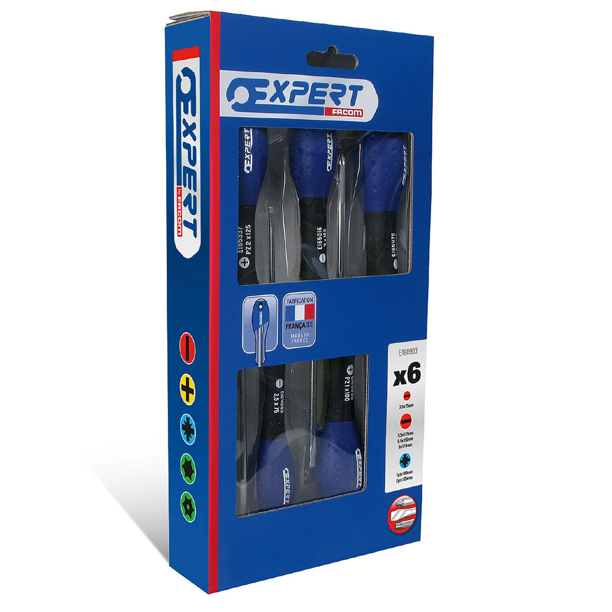 Expert - Jeu de 6 tournevis pour vis à fente + Pozidriv®
