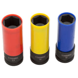 Coffret douilles et accessoires, 1/2", 21 pièces