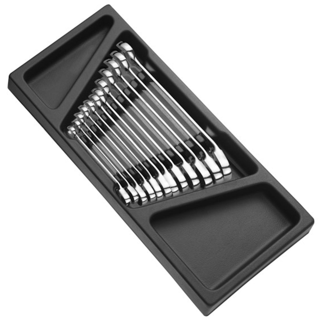 Module de clés mixtes à cliquet, plateau thermoformé, 12 pièces