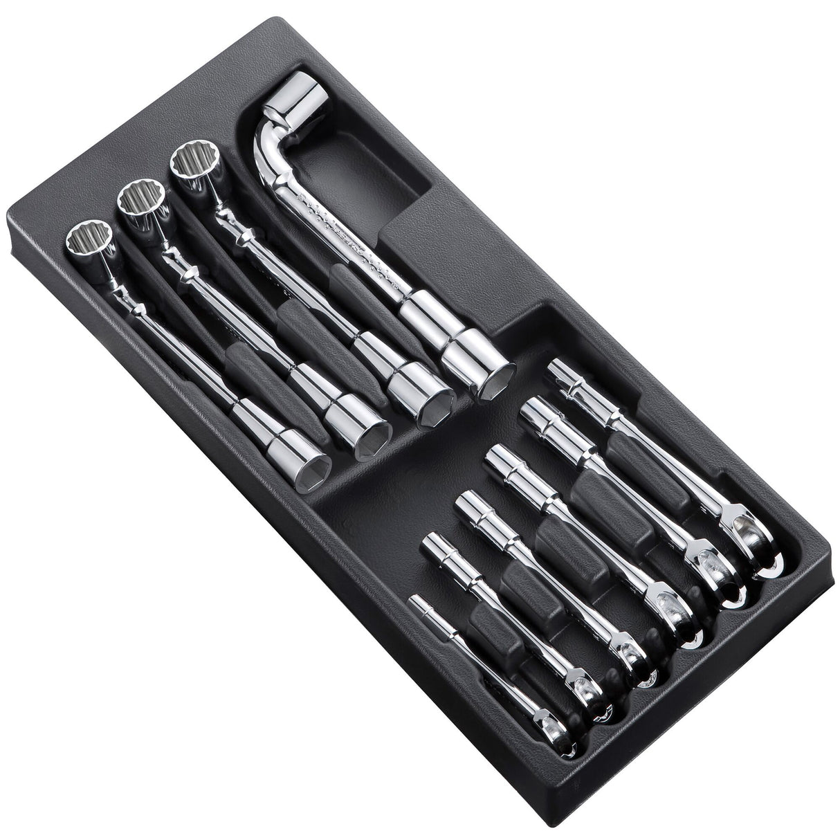 EXPERT - Module de 10 clés à pipe débouchées 6 pans x 12 pans