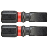 Embouts de vissage pour tournevis à impact Flextorq, L 25 mm, empreinte vis fendue, 5,5 mm, 2 pièces