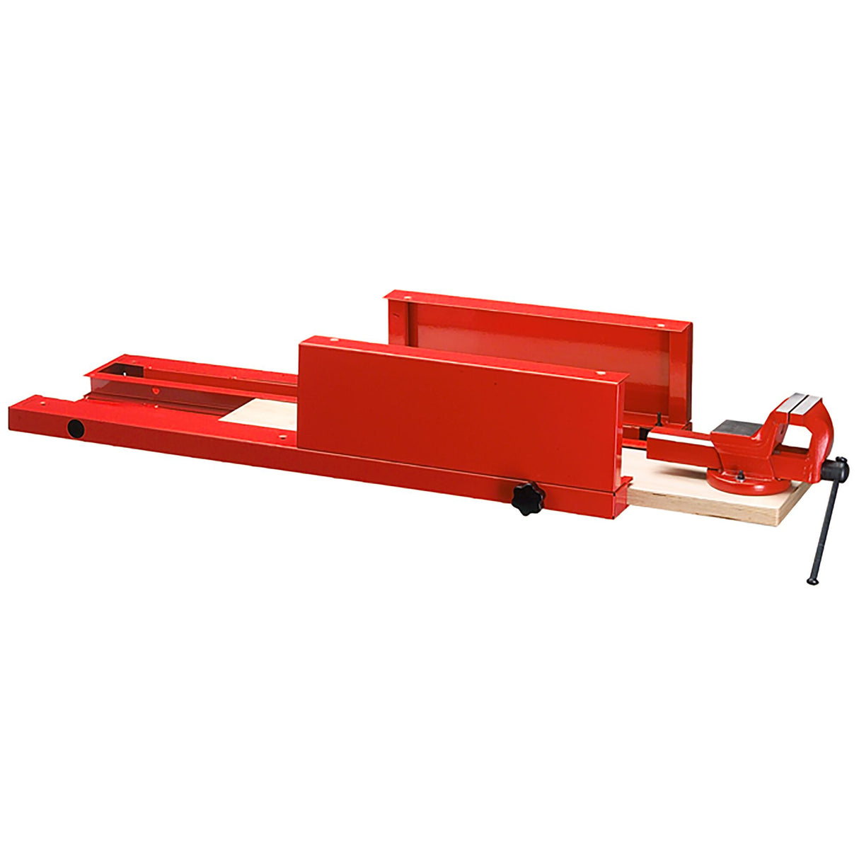 Plan de travail bois extensible avec étau 1224.100E, L 990 mm