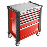 JET.6M3A - Servantes 6 tiroirs, L 569 x h 421 mm, 3 modules par tiroir, plateau 0,28 m²
