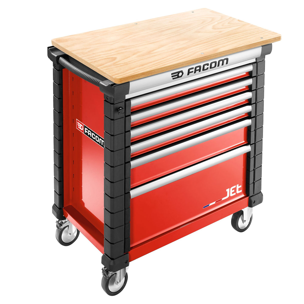 JET.6M3A - Servantes 6 tiroirs, L 569 x h 421 mm, 3 modules par tiroir, plateau 0,28 m²