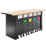 Set de 5 containeurs à déchets avec système de trappes