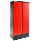 Armoire 2 portes pleines, 3 étagères, L 1000 x p 506 x h 2060 mm, rouge