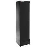 Armoire 1 porte pleine, 3 étagères, L 533 x p 506 x h 2060 mm, noire