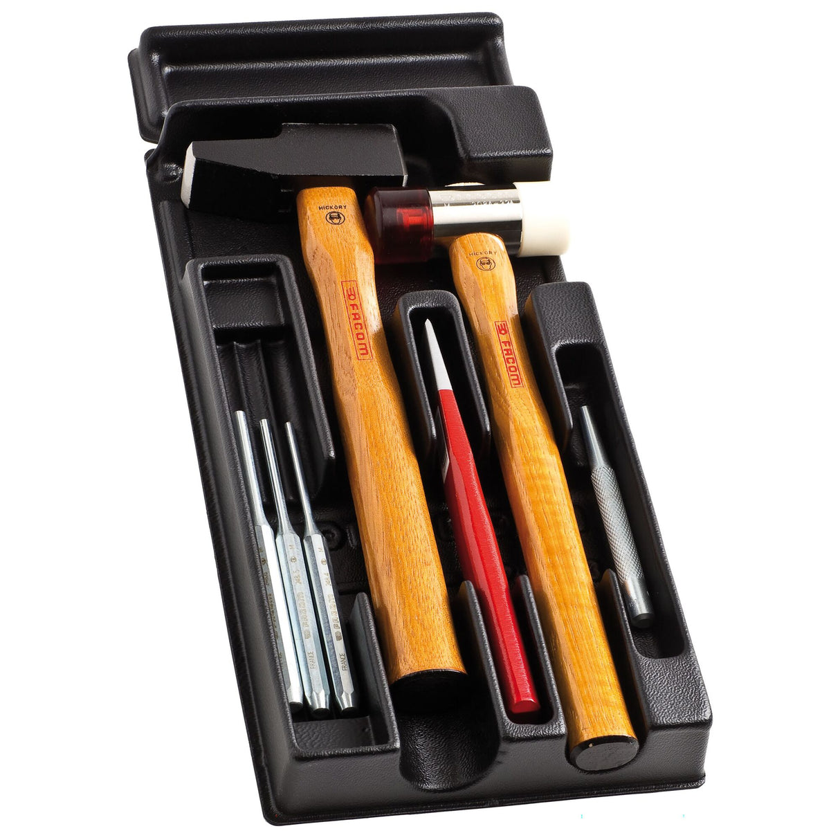 Module outils de frappe et marteau hickory 200H, 7 pièces