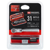 Coffret d'embouts, 1/4'', 31 pièces
