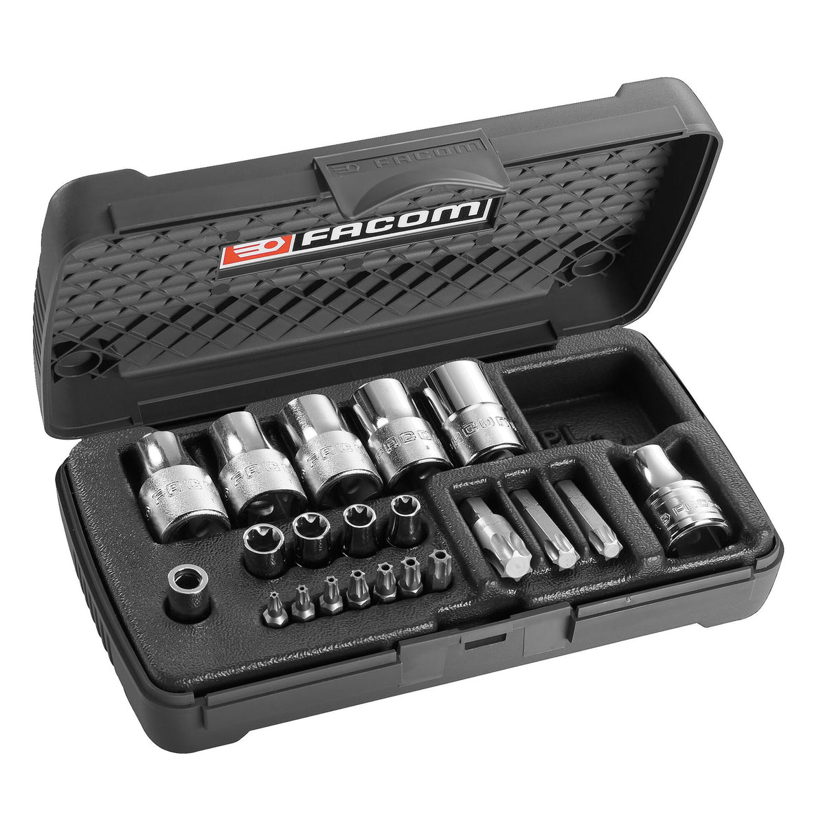 Douille Torx® et embouts, 21 pièces, de 1/4" et 1/2"