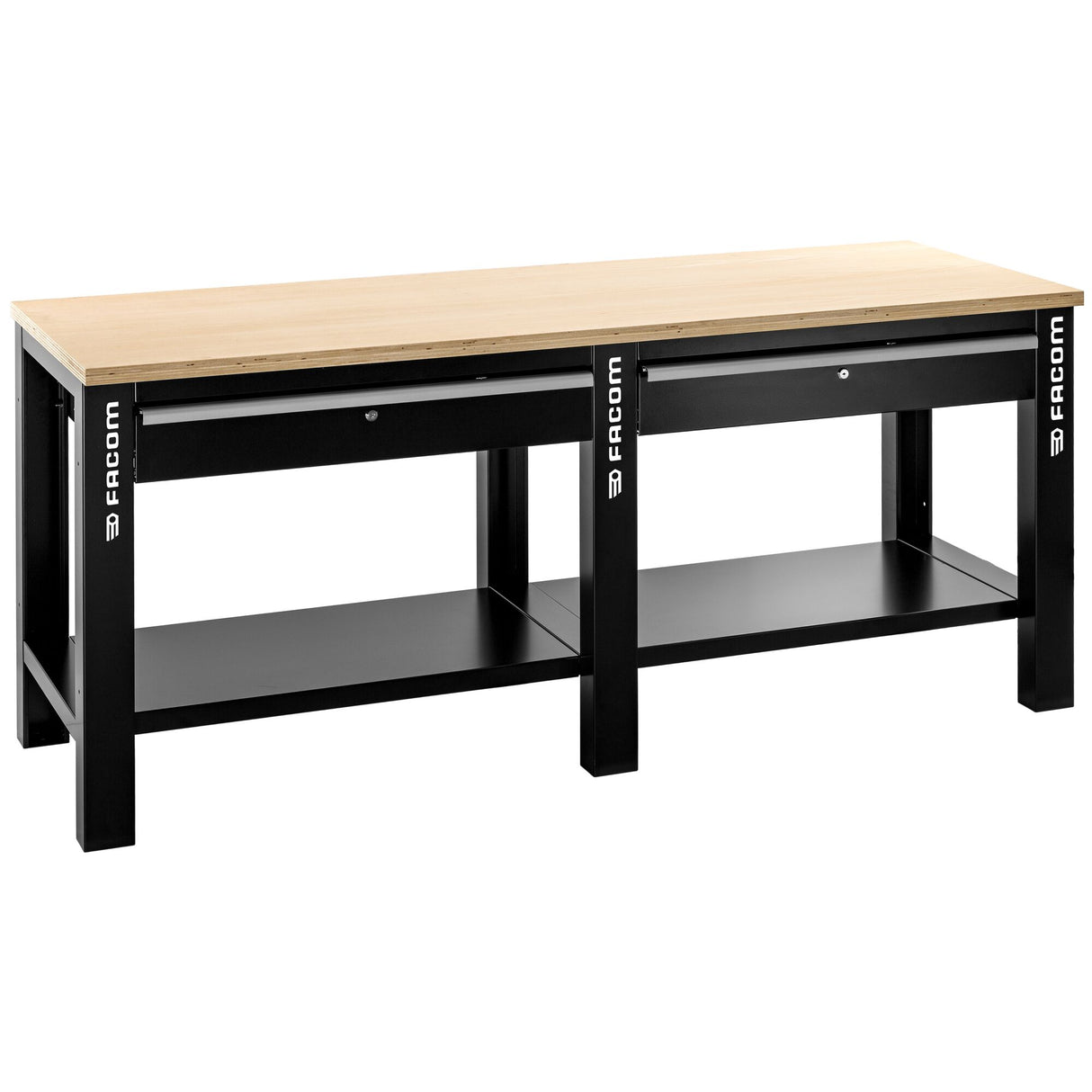 Établi d'atelier plateau bois 2 m