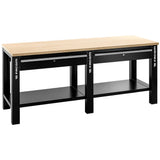Établi d'atelier plateau bois 2 m